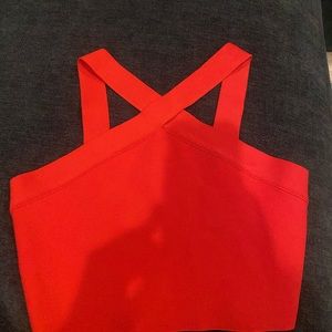 BCBG MAXAZRIA | Orange Crop top| Size XS| matching skirt